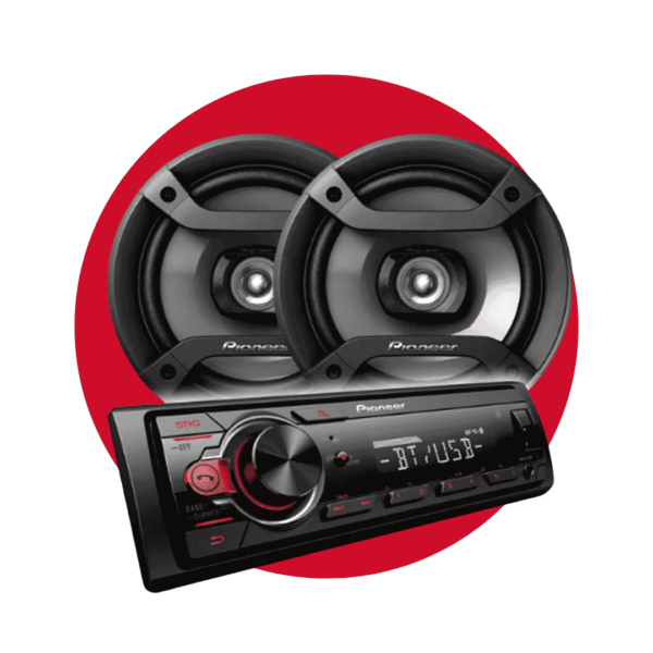 RADIO PARA CARRO PIONEER CON PARLANTES 16CM