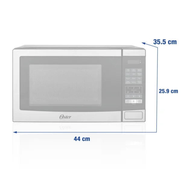 MICROONDAS OSTER 20L DIGITAL SILVER - Imagen 2