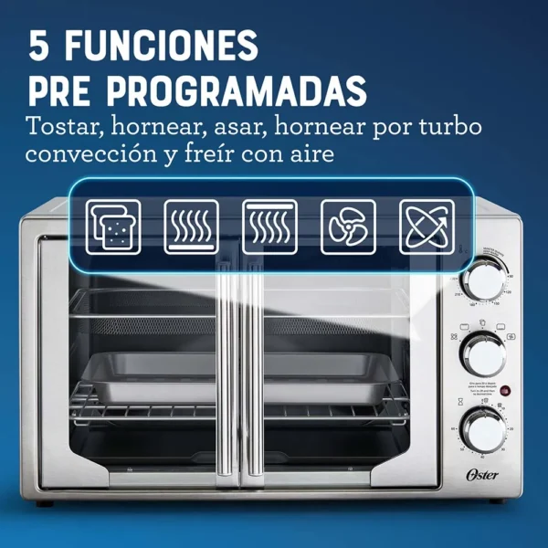 Horno Oster® extra grande puertas estilo francés con freidora de aire - Imagen 4