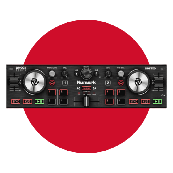 Controlador de DJ con ruedas de desplazamiento táctiles capacitivas