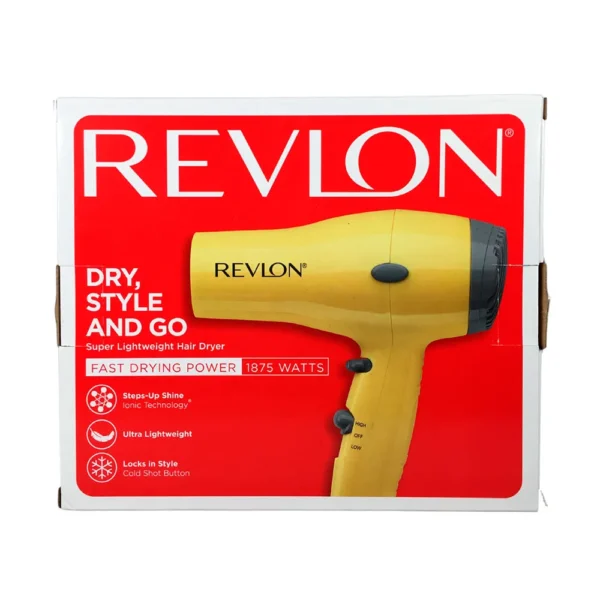 SECADOR REVLON 1875W COMPACT STYLER COLOR AMARILLO - Imagen 2