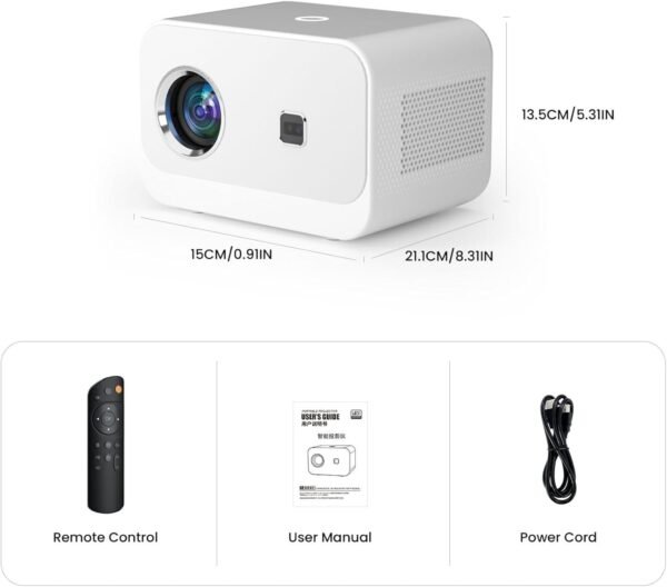 PROYECTOR SMART 36"-150" PARLANTE INCLUIDO WIFI BLUETOOTH - Imagen 8
