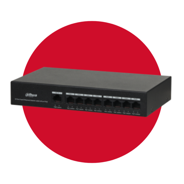 SWITCH PoE de 8 puertos (no administrado)