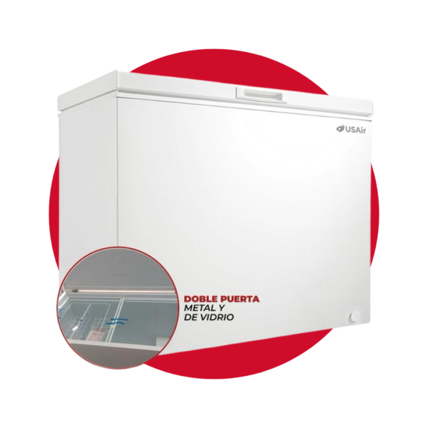 CONGELADOR USAIR HOTIZONTAL 301LT DUAL DOBLE TAPA