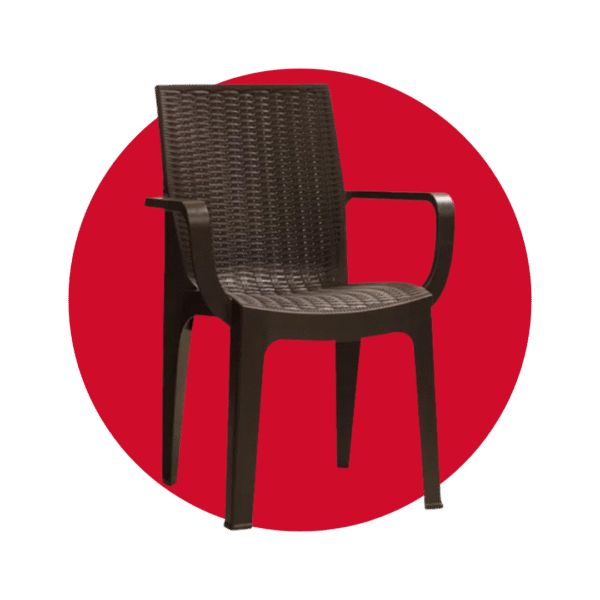 SILLA RATAN CORSA PICA CON BRAZOS CAFE