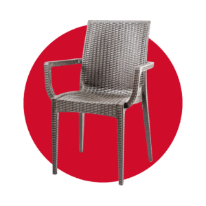 SILLA RATAN KANTATI C/BRAZO CAFE