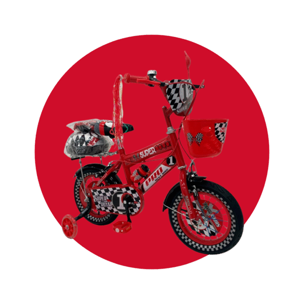 BICICLETA ARO 16 CON PARRILLA Y ACCESORIOS DE NIÑOS