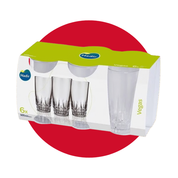 VASOS VEGAS 6 PIEZAS, 11OZ