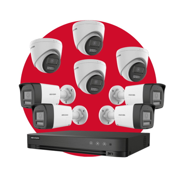 Kit Hikvision 8 camaras con grabador digital y audio doble vía