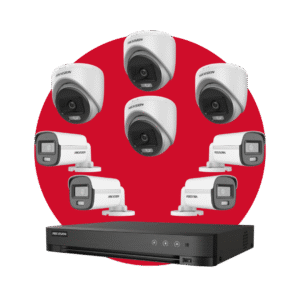 Kit Hikvision 8 cámaras colorvu con grabador económico
