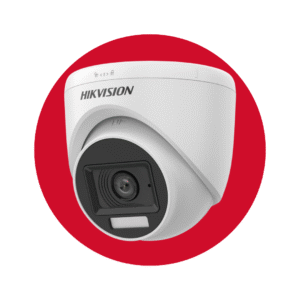 Cámara Domo fija con audio, luz e híbrido inteligente de 2 MP