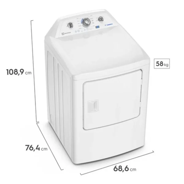 SECADORA ELECTROLUX CARGA FRONTAL 19KG BLANCA - Imagen 5