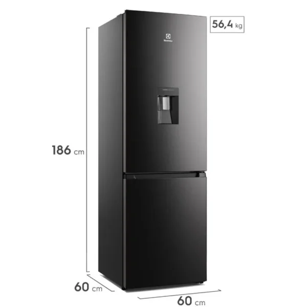 NEVERA ELECTROLUX BOTTOM FREEZER 283LTS NEGRA - Imagen 3