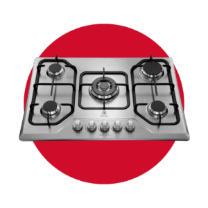 ENCIMERA EMPOTRABLE ELECTROLUX 5 QUEMADORES INOX