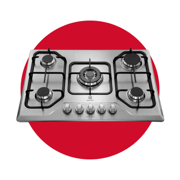ENCIMERA EMPOTRABLE ELECTROLUX 5 QUEMADORES INOX