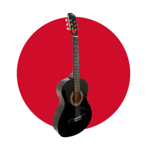 GUITARRA CLASICA NEGRA OMEGA 40"