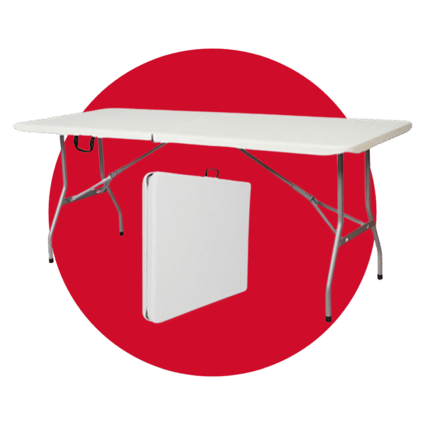 MESA PLEGABLE BLANCA HY-Z180A 180CM*75CM