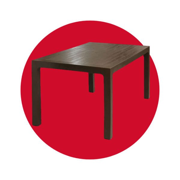 MESA MADEIRA RECTANGULAR PICA