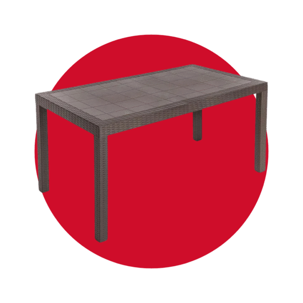 MESA RATAN RECTANGULAR CAFE PICA
