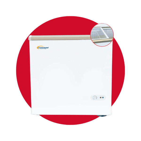 CONGELADOR CONTINENTAL TAPA DE VIDRIO 440LTS