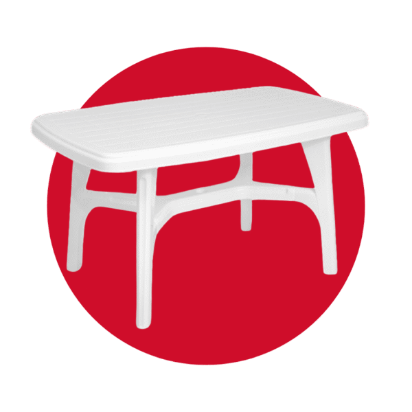 MESA SEVILLA RECTANGULAR BLANCO