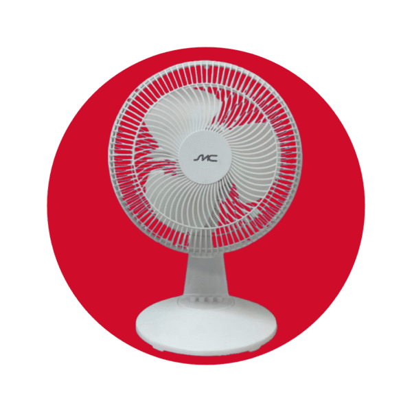 VENTILADOR DE MESA SMC 12" BLANCO