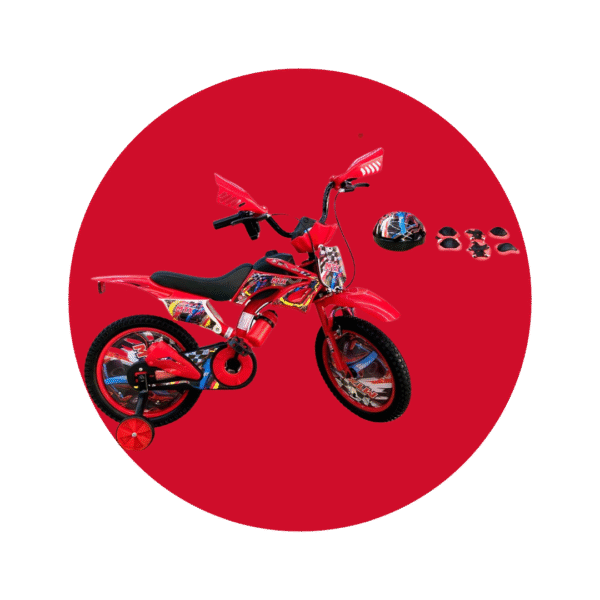 BICICLETA ARO 16 TIPO MOTO COLOR ROJO