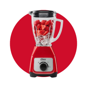 Licuadora Oster® con vaso de vidrio y control de perilla