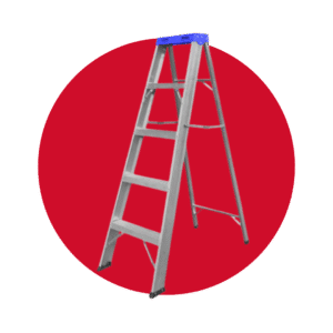 ESCALERA DE ALUMINIO TIPO TIJERA 5 PELDAÑOS