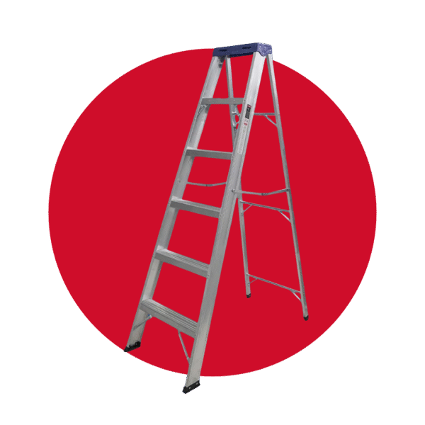 ESCALERA DE ALUMINIO TIPO TIJERA 6 PELDAÑOS