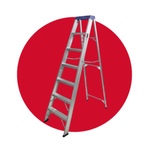 ESCALERA DE ALUMINIO TIPO TIJERA 7 PELDAÑOS