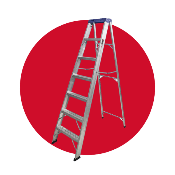 ESCALERA DE ALUMINIO TIPO TIJERA 7 PELDAÑOS