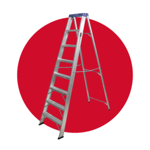 ESCALERA DE ALUMINIO TIPO TIJERA 8 PELDAÑOS