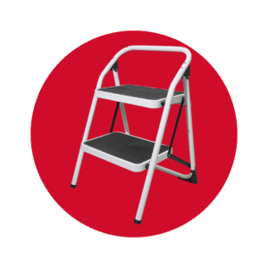 ESCALERA DE ACERO PARA HOGAR 2 PELDAÑOS