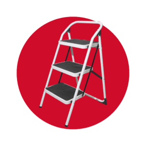 ESCALERA DE ACERO PARA HOGAR 3 PELDAÑOS