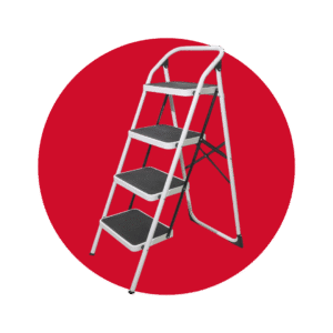 ESCALERA DE ACERO PARA HOGAR 4 PELDAÑOS