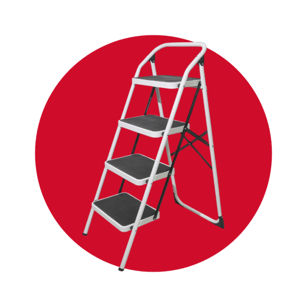 ESCALERA DE ACERO PARA HOGAR 4 PELDAÑOS