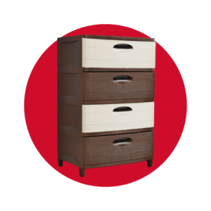 CAJONERA PICA SUPER MADEIRA 4P CAFE/BEIGE