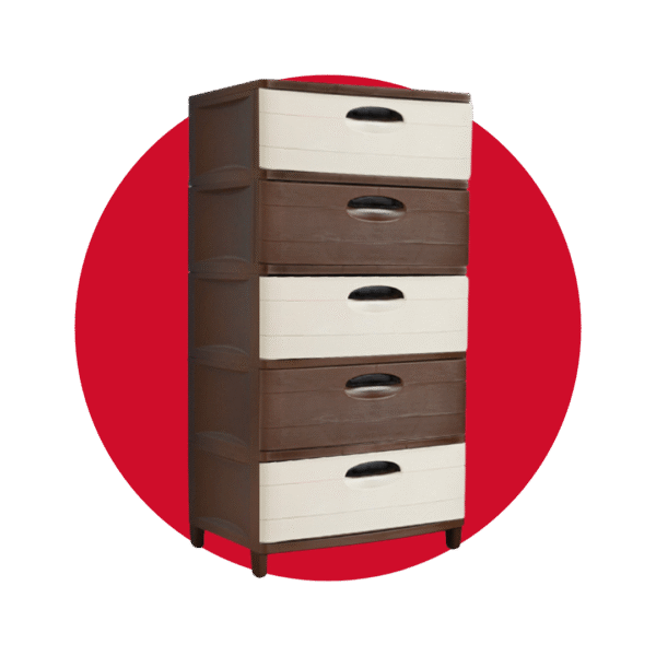 CAJONERA PICA SUPER MADEIRA 5P CAFE/BEIGE