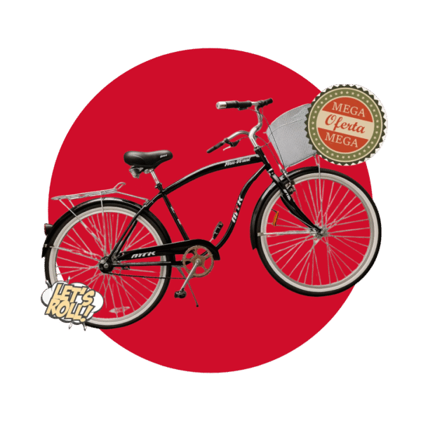 BICICLETA ARO 26 VINTAGE CON CANASTA
