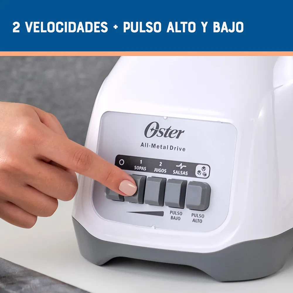 Licuadora Oster® 2 velocidades más pulso y vaso de vidrio - Imagen 2