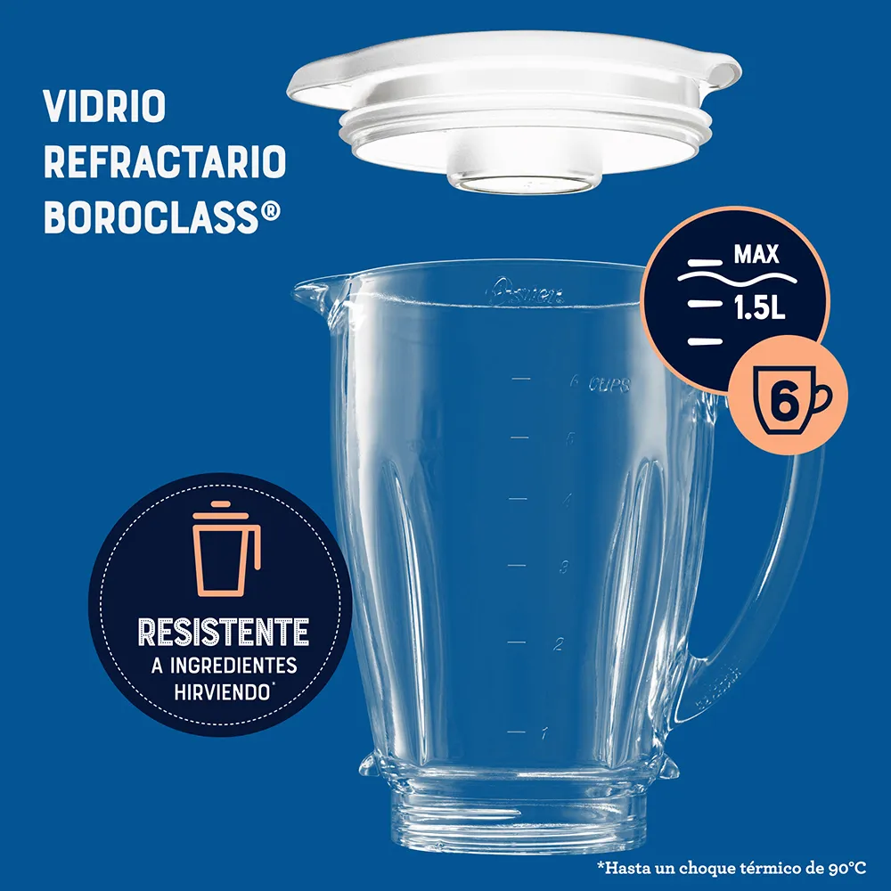 Licuadora Oster® 2 velocidades más pulso y vaso de vidrio - Imagen 4