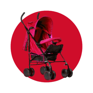 COCHE DE BEBE BASTON ROJO