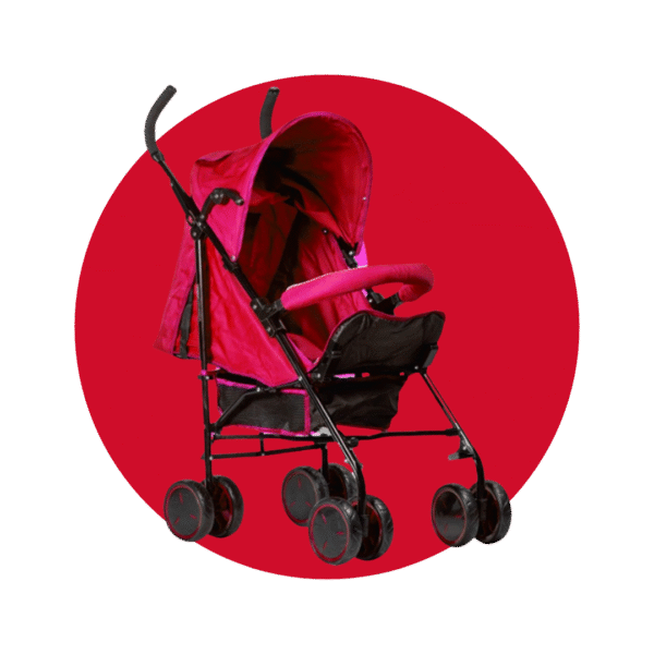 COCHE DE BEBE BASTON ROJO