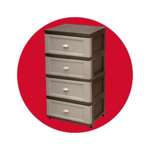 CAJONERA MADEIRA DELUXE 4P CAFE/BEIGE
