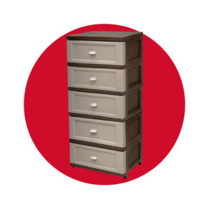 CAJONERA MADEIRA DELUXE 5P CAFE/BEIGE