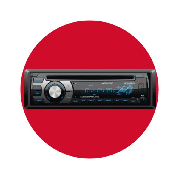 Radio para Auto Acoustic 4 x 50 Watts Bluetooth Pantalla LCD Color Negro
