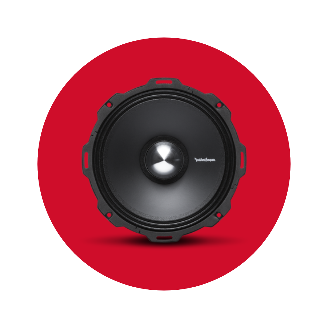 Rockford Fosgate Punch Pro 8" 4 ohmios de rango medio/medio bajo (par)