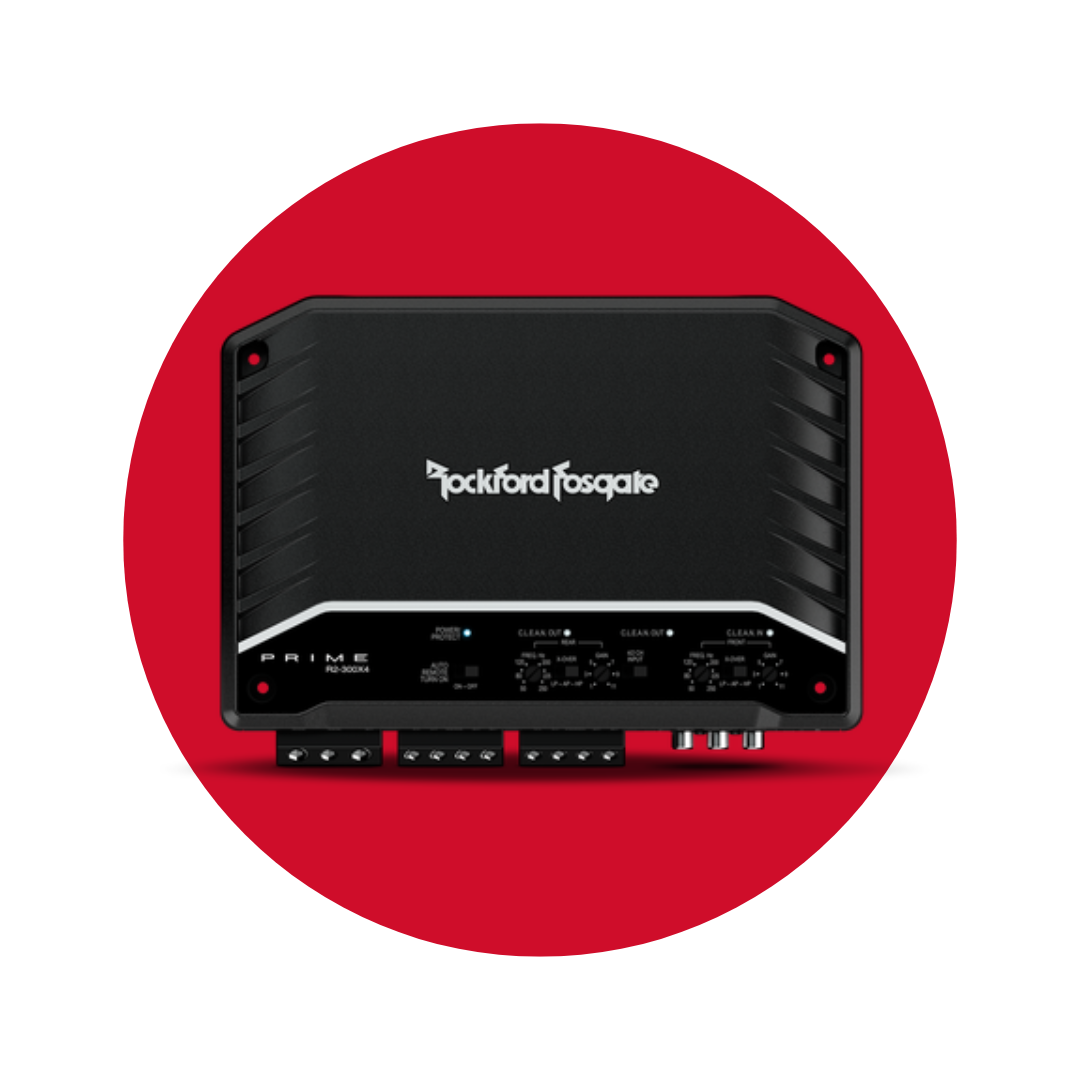 Amplificador Rockford Fosgate Prime de 300 vatios y 4 canales