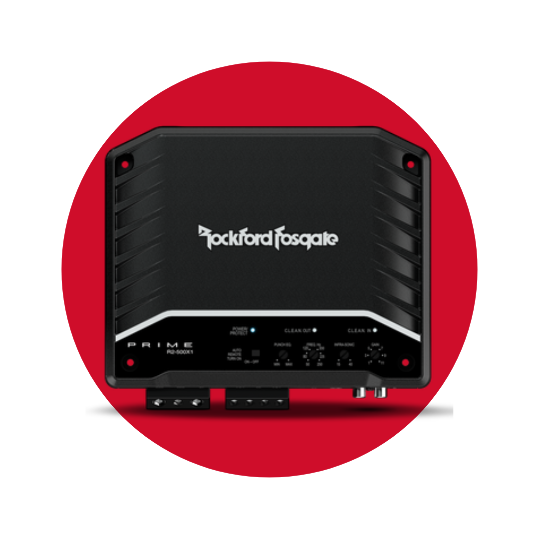 Amplificador Rockford Fosgate monoblock Prime de 500 vatios